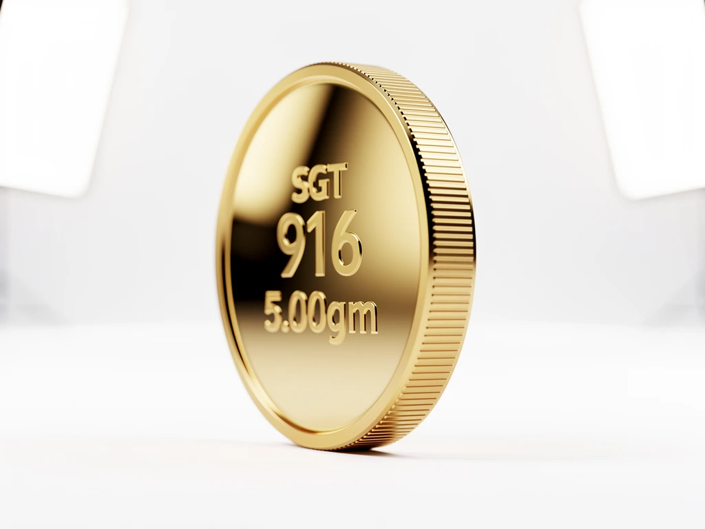 SGT 22K Pure Gold Coin — 5 Gram