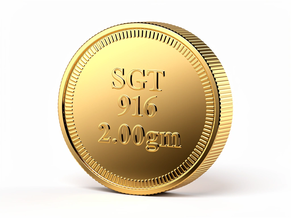 SGT 22K Pure Gold Coin — 2 Gram