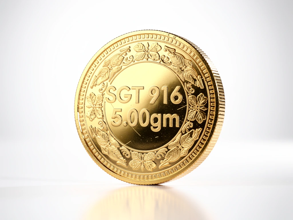 SGT 22K Pure Gold Coin — 5 Gram